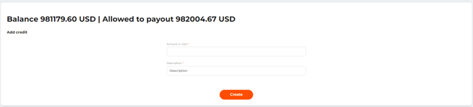 The page of the balance adjustment entry
