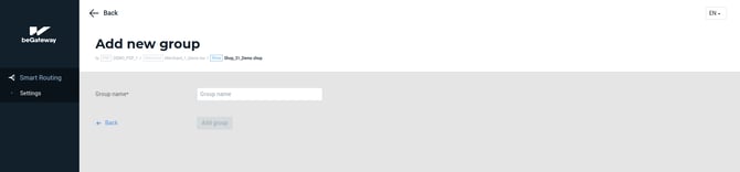 The form to add a group